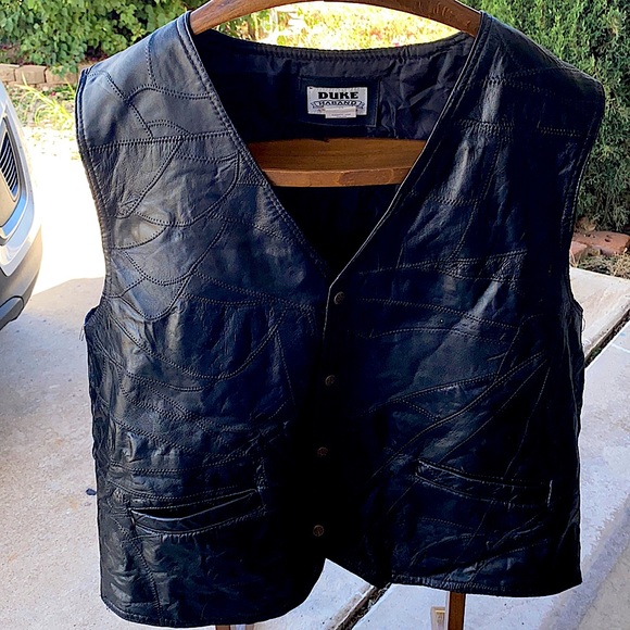Haband Jackets & Coats Duke Haband Leather Vest 2x Black Poshmark